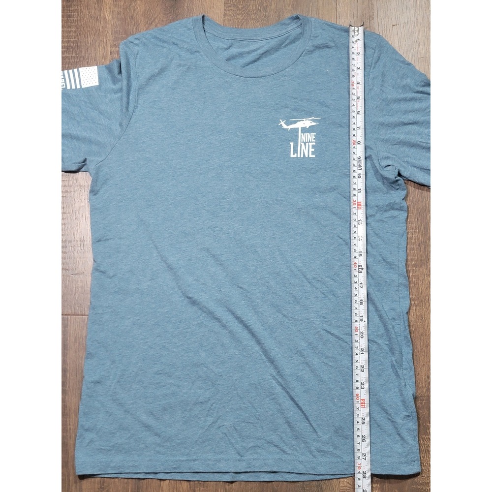 Nine Line Apparel Savannah Georgia Blue Graphic T-Shirt Mens Medium US Flag Logo